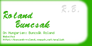 roland buncsak business card